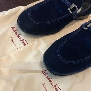 Men’s Lord 2 Salvatore Ferragamo Velvet Loafers Size 10 EE FERRAGAMO Velvet Gancio Loafers | Saks Fifth Avenue main image 4